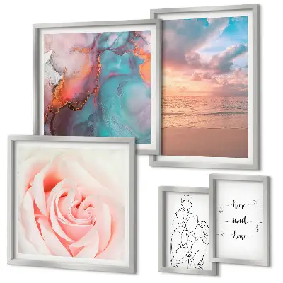Wanddecoratie compositie Romantische zeegezichten