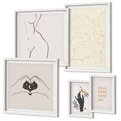 Gallery wall Minimalistische ruimtemotieven