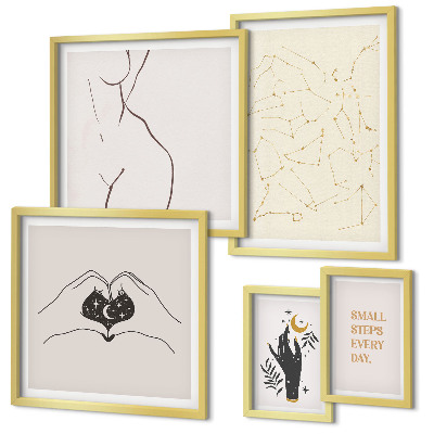Gallery wall Minimalistische ruimtemotieven