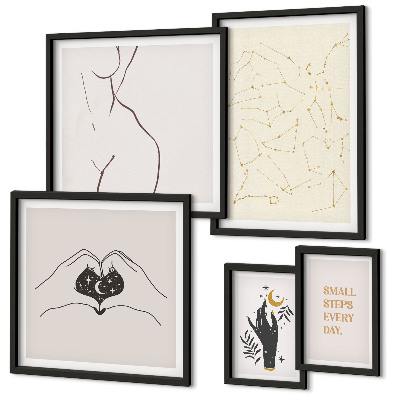 Gallery wall Minimalistische ruimtemotieven