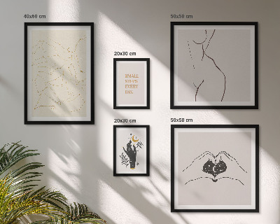 Gallery wall Minimalistische ruimtemotieven