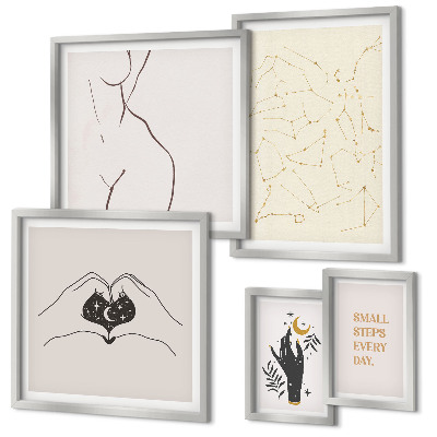 Gallery wall Minimalistische ruimtemotieven