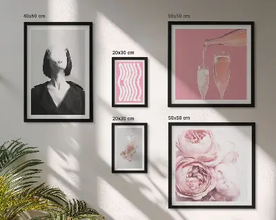 Wanddecoratie compositie vrouw genietend van wijn en rook