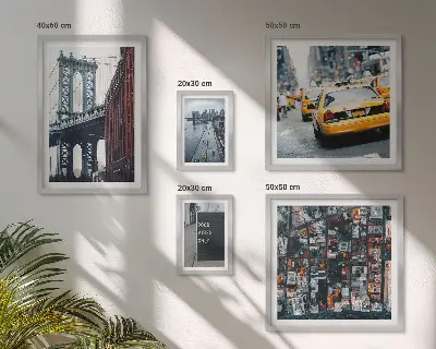 Moderne schilderijenset met charmante uitzichten op New York