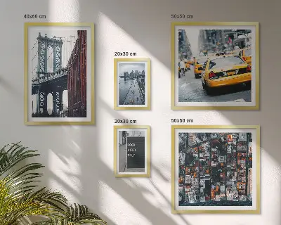 Moderne schilderijenset met charmante uitzichten op New York