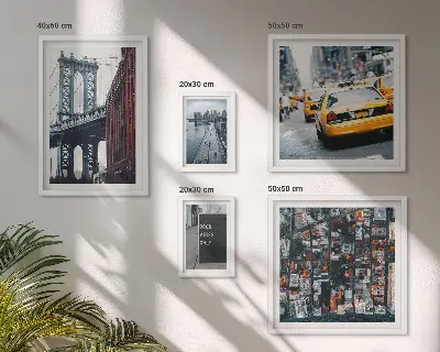Moderne schilderijenset met charmante uitzichten op New York