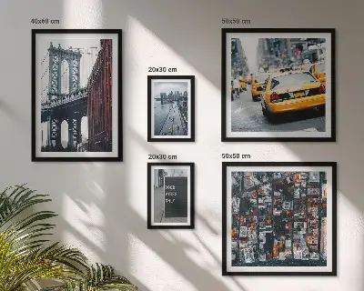 Moderne schilderijenset met charmante uitzichten op New York
