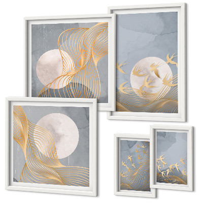 Wanddecoratie compositie Harmonie van natuur en verfijning