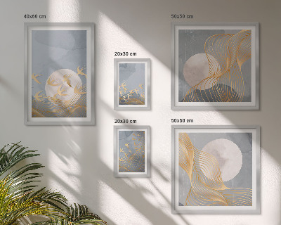 Wanddecoratie compositie Harmonie van natuur en verfijning
