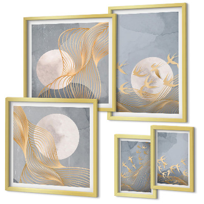 Wanddecoratie compositie Harmonie van natuur en verfijning