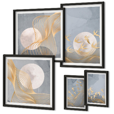 Wanddecoratie compositie Harmonie van natuur en verfijning