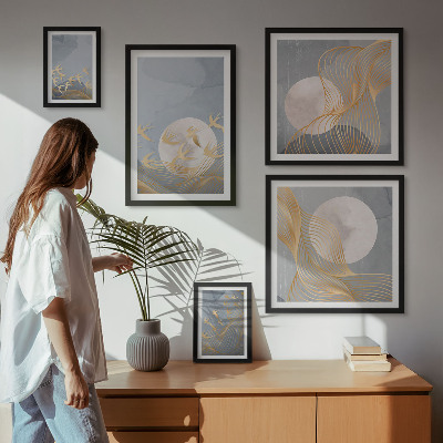 Wanddecoratie compositie Harmonie van natuur en verfijning