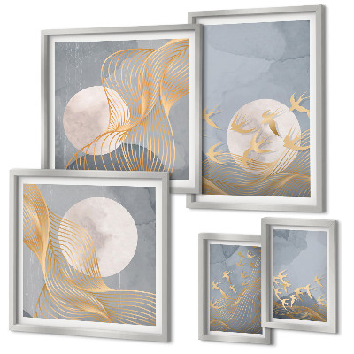 Wanddecoratie compositie Harmonie van natuur en verfijning