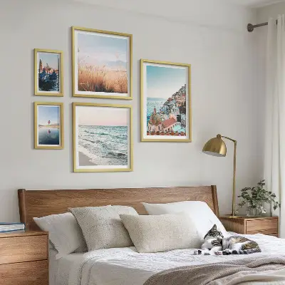 Schilderijenset modern charmant uitzicht op zee