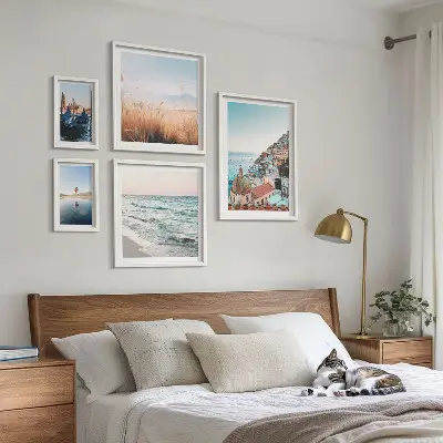 Schilderijenset modern charmant uitzicht op zee