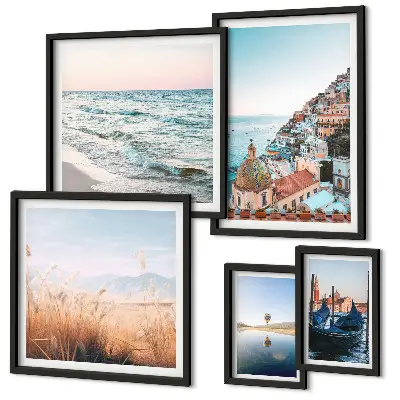 Schilderijenset modern charmant uitzicht op zee