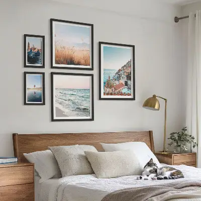 Schilderijenset modern charmant uitzicht op zee