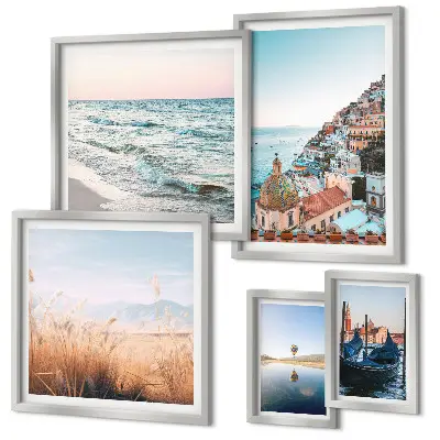 Schilderijenset modern charmant uitzicht op zee