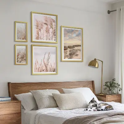 Gallery wall kustlandschappen met zon