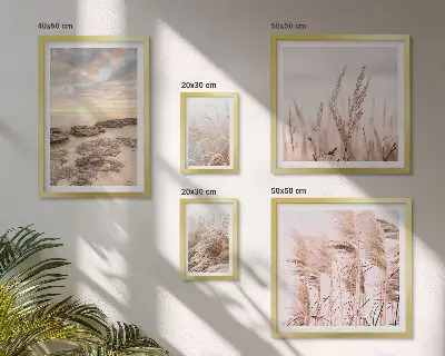 Gallery wall kustlandschappen met zon