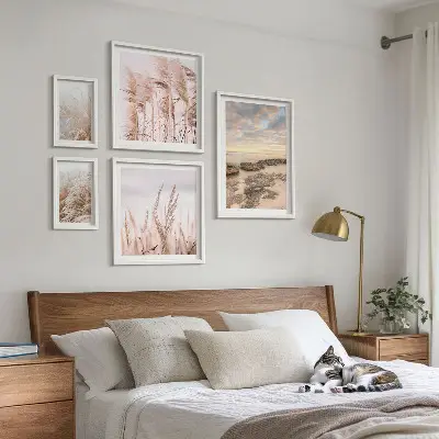 Gallery wall kustlandschappen met zon