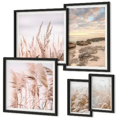 Gallery wall kustlandschappen met zon