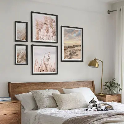 Gallery wall kustlandschappen met zon