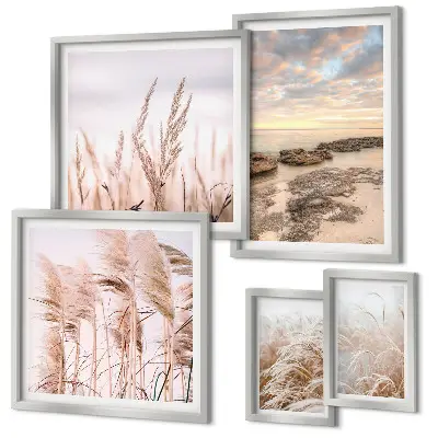 Gallery wall kustlandschappen met zon