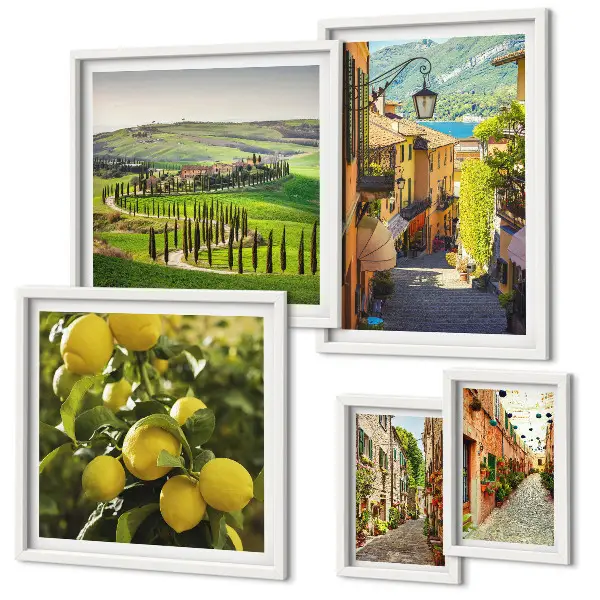Gallery wall Charmante straatjes van Italiaanse landschappen