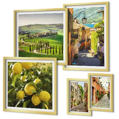 Gallery wall Charmante straatjes van Italiaanse landschappen