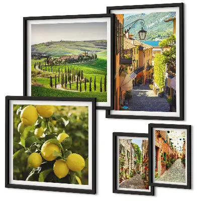 Gallery wall Charmante straatjes van Italiaanse landschappen
