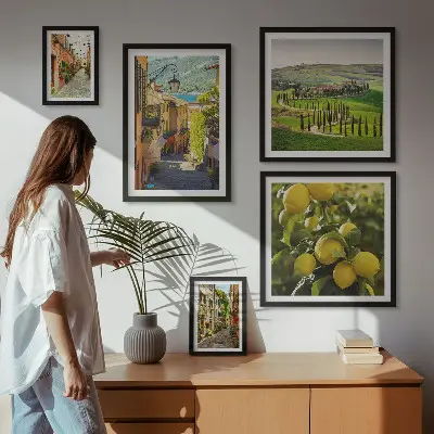 Gallery wall Charmante straatjes van Italiaanse landschappen