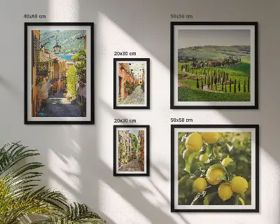 Gallery wall Charmante straatjes van Italiaanse landschappen