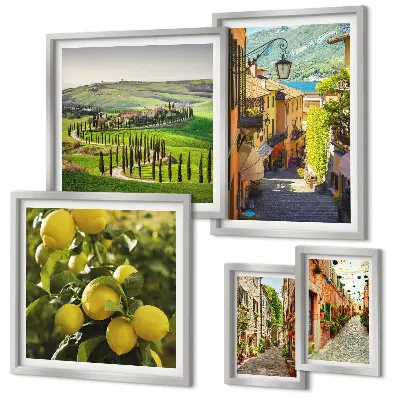 Gallery wall Charmante straatjes van Italiaanse landschappen