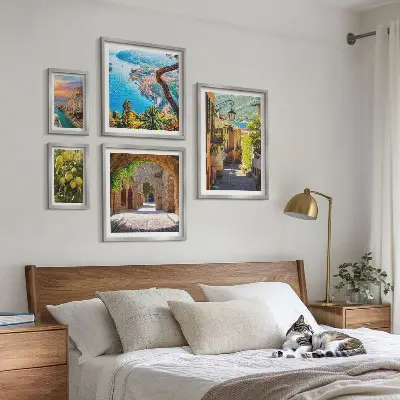 Wanddecoratie compositie Charmant uitzicht op zee