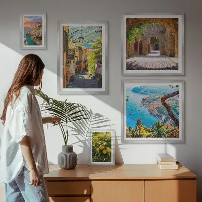 Wanddecoratie compositie Charmant uitzicht op zee