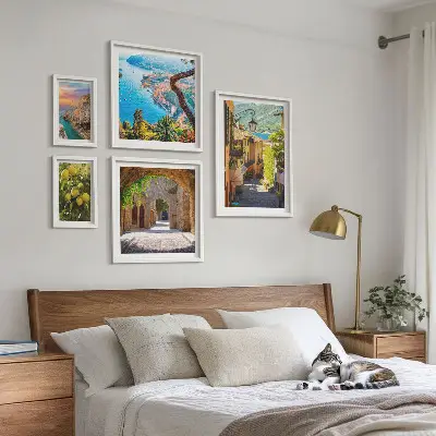 Wanddecoratie compositie Charmant uitzicht op zee