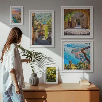 Wanddecoratie compositie Charmant uitzicht op zee