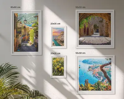 Wanddecoratie compositie Charmant uitzicht op zee