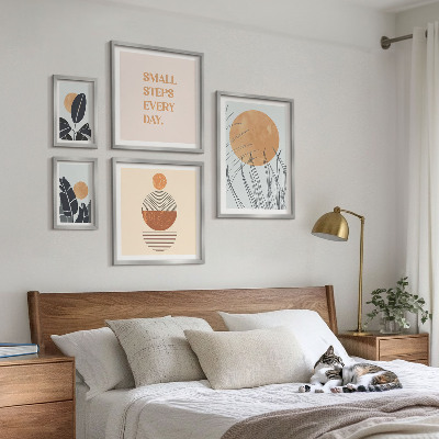 Gallery wall Stijlvolle slogans met plantenafbeeldingen