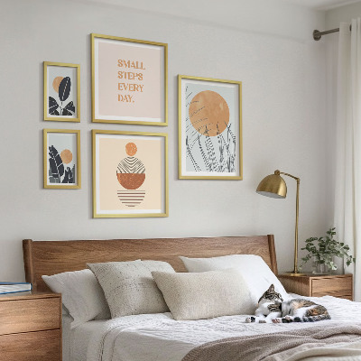 Gallery wall Stijlvolle slogans met plantenafbeeldingen