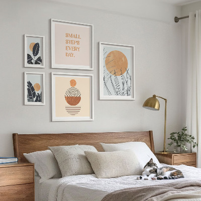 Gallery wall Stijlvolle slogans met plantenafbeeldingen