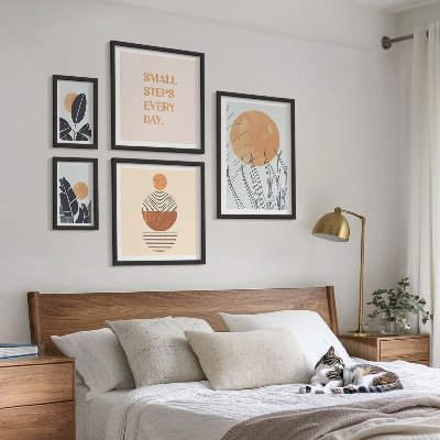 Gallery wall Stijlvolle slogans met plantenafbeeldingen