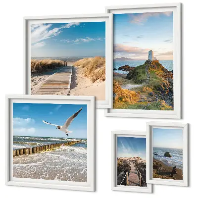 Gallery wall Vuurtorens en stranden aan zee