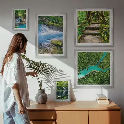 Gallery wall Groene oases van rust in het bos