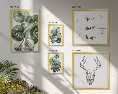 Moderne schilderijen set Plantmotieven met een natuurlijke uitstraling voor thuis.
