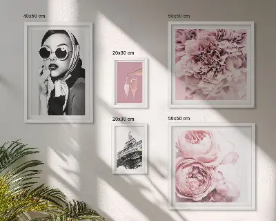 Gallery wall Stijlvolle portretten van rozen.
