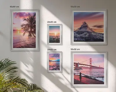 Gallery wall Zeegezichten met palmbomen