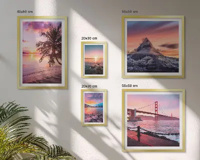 Gallery wall Zeegezichten met palmbomen