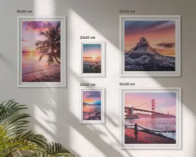 Gallery wall Zeegezichten met palmbomen